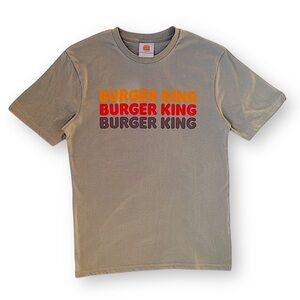 Vintage Burger King Logo Tee in Brown with Retro Print